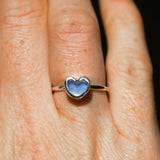 Purple/Blue Sea Glass Heart - Size M