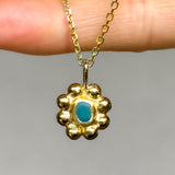 Sea Glass Sun Necklace - Gold Vermeil
