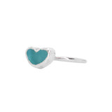Blue Sea Glass Heart - Size N