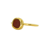 Red Sea Glass, Gold Vermeil - Size S