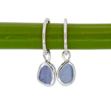 Purple/Blue Sea Glass Hoops