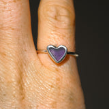 Purple Sea Glass Heart - Size K