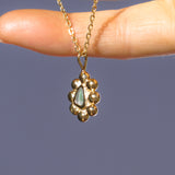 Sea Glass Sun Necklace - Gold Vermeil