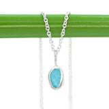 Blue Sea Glass Necklace