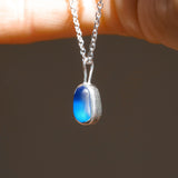 Blue Sea Glass Necklace