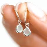 Light Blue Sea Glass Hoops