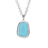 Blue Sea Glass Necklace