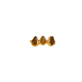 Amber Sea Glass, Gold Vermeil - Size P