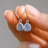 Lilac Sea Glass Hoops
