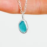 Blue Sea Glass Necklace