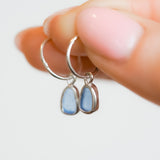 Lilac Sea Glass Hoops
