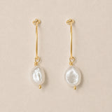 Statement Pearl Hoops - Gold Vermeil