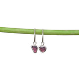 Pink/Purple Sea Glass Hoops