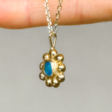 Sea Glass Sun Necklace - Gold Vermeil