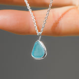 Blue Sea Glass Necklace