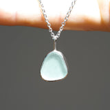 Light Blue Sea Glass Necklace