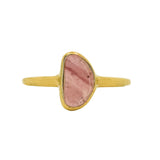 Pink/Purple Sea Glass, Gold Vermeil - Size Q