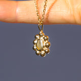 Sea Glass Sun Necklace - Gold Vermeil