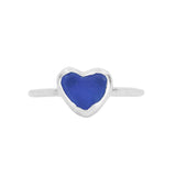 Blue Sea Glass Heart - Size N