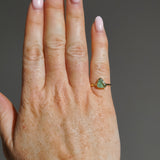 Green Sea Glass, Gold Vermeil - Size L