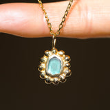 Sea Glass Sun Necklace - Gold Vermeil