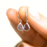 Pink/Purple Sea Glass Hoops