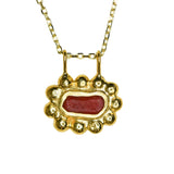 Sea Glass Sun Necklace - Gold Vermeil