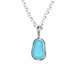 Blue Sea Glass Necklace