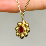 Sea Glass Sun Necklace - Gold Vermeil