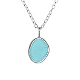 Blue Sea Glass Necklace
