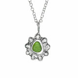 Green Sea Glass Sun Necklace
