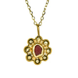 Sea Glass Sun Necklace - Gold Vermeil