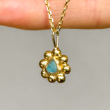 Sea Glass Sun Necklace - Gold Vermeil