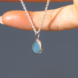 Blue Sea Glass Necklace