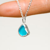 Blue Sea Glass Necklace