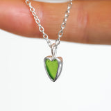 Green Sea Glass Heart Necklace