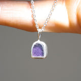 Purple Sea Glass Necklace