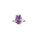 Purple Flower Ring - Size S