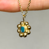 Sea Glass Sun Necklace - Gold Vermeil