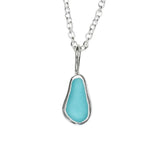 Blue Sea Glass Necklace