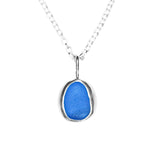 Blue Sea Glass Necklace