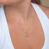 Sea Glass Sun Necklace - Gold Vermeil