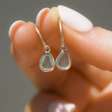 Light Blue Sea Glass Hoops