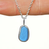 Blue Sea Glass Necklace