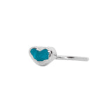 Blue Sea Glass Heart - Size L