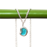 Blue Sea Glass Necklace