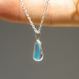 Blue Sea Glass Necklace