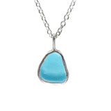 Blue Sea Glass Necklace