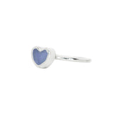 Purple/Blue Sea Glass Heart - Size M
