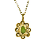 Sea Glass Sun Necklace - Gold Vermeil